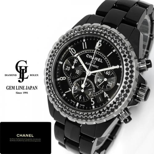 CHANEL 腕時計J12 クロノグラフ黒 シャネル 41mm