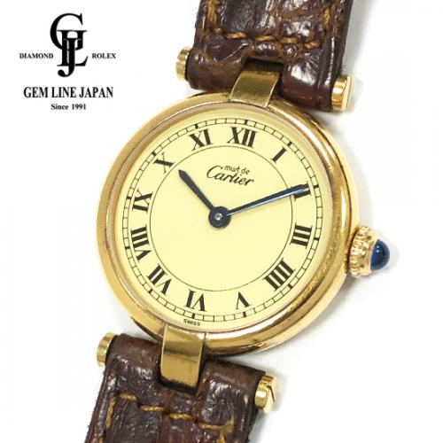 カルティエ 590004 マストヴァンドーム ヴェルメイユ クオーツ腕時計