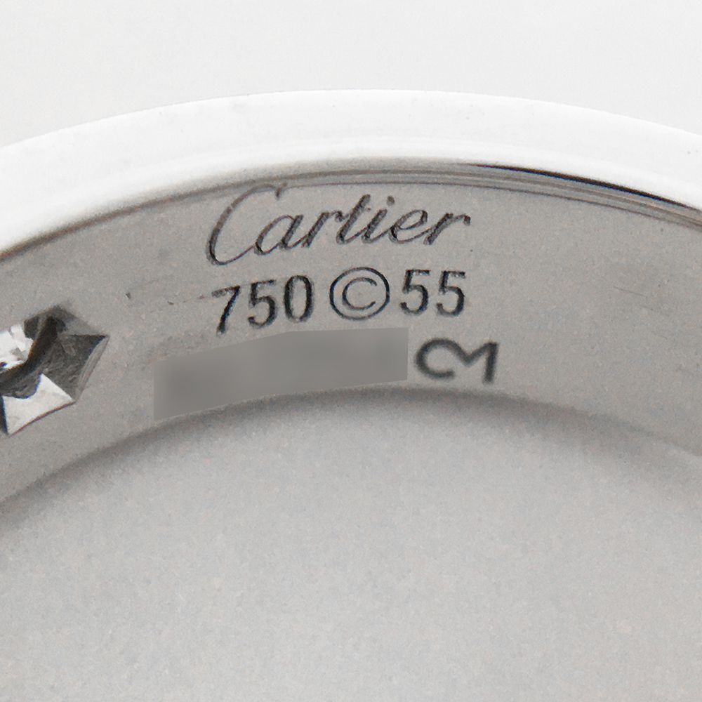 カルティエ CARTIER ラブリング ハーフダイヤモンド #55 リング 指輪 14.5号 18金 K18ピンクゴールド ダイヤモンド レディース